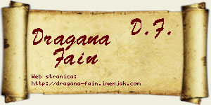 Dragana Fain vizit kartica